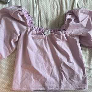 Sweetheart neck lilac anthropologie top